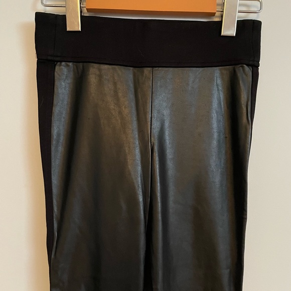 Wilfred Free Black Leather Stretch Leggings - Picture 3 of 5